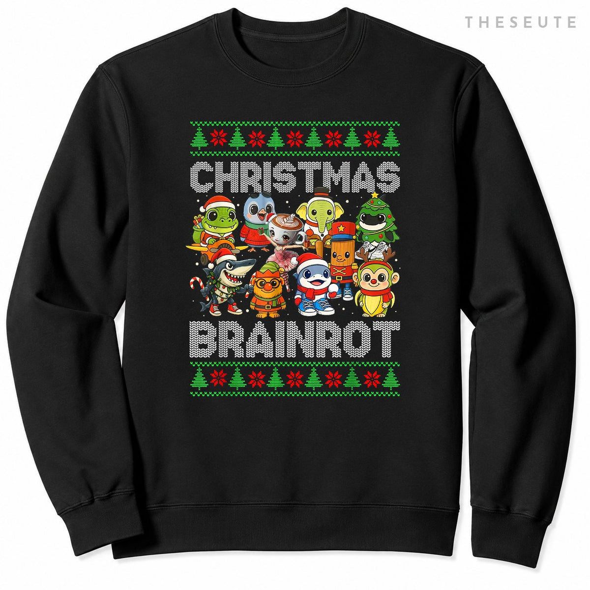 Funny Christmas Italian Brain Rot Italian Brainrot Boy Kids Sweatshirt