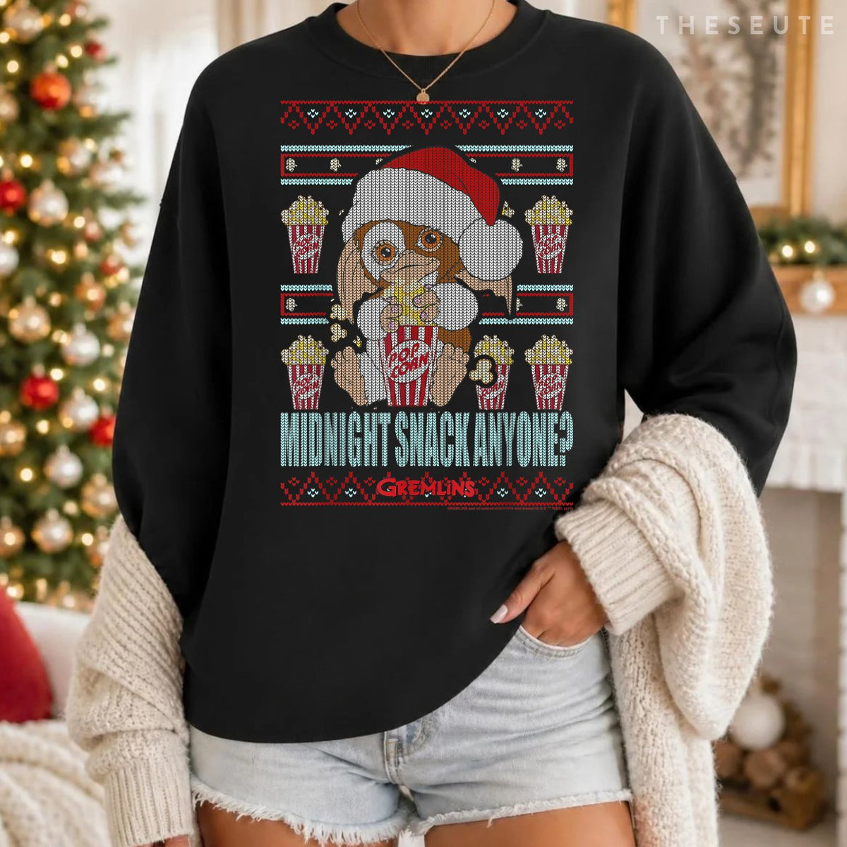 Gremlins Christmas Midnight Snack Anyone Ugly Sweatshirt