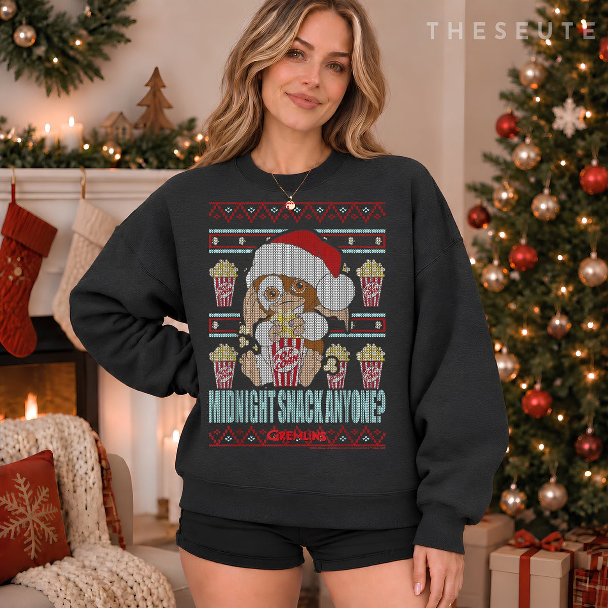 Gremlins Christmas Midnight Snack Anyone Ugly Sweatshirt