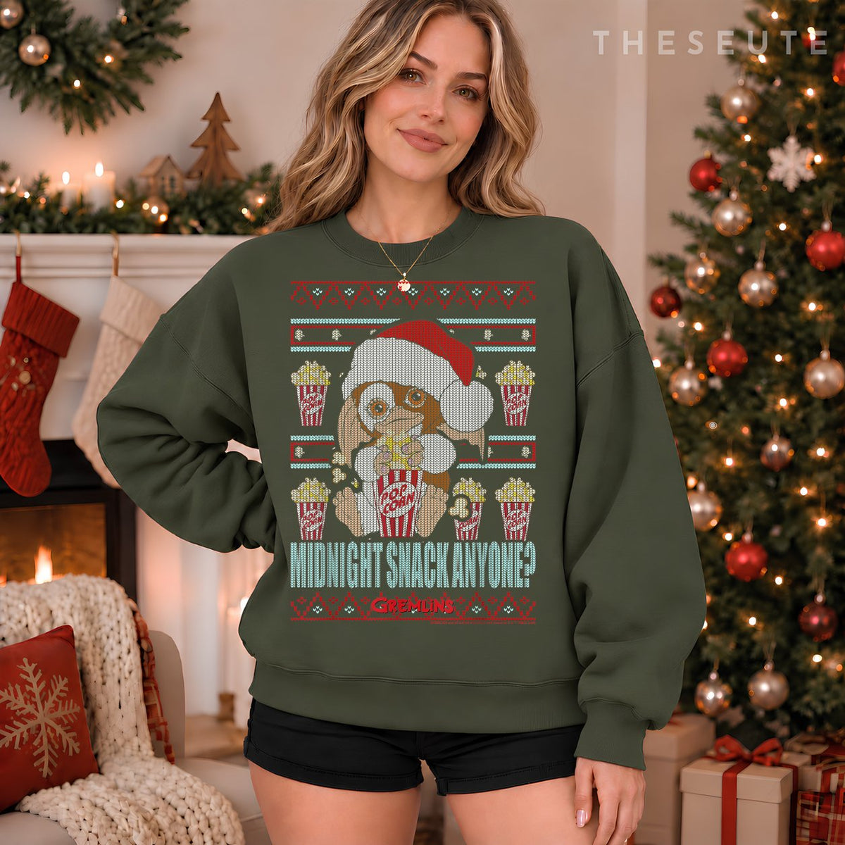 Gremlins Christmas Midnight Snack Anyone Ugly Sweatshirt