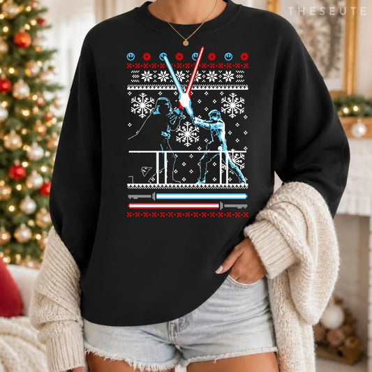 Star Wars Vader Luke Duel Ugly Christmas Sweatshirt