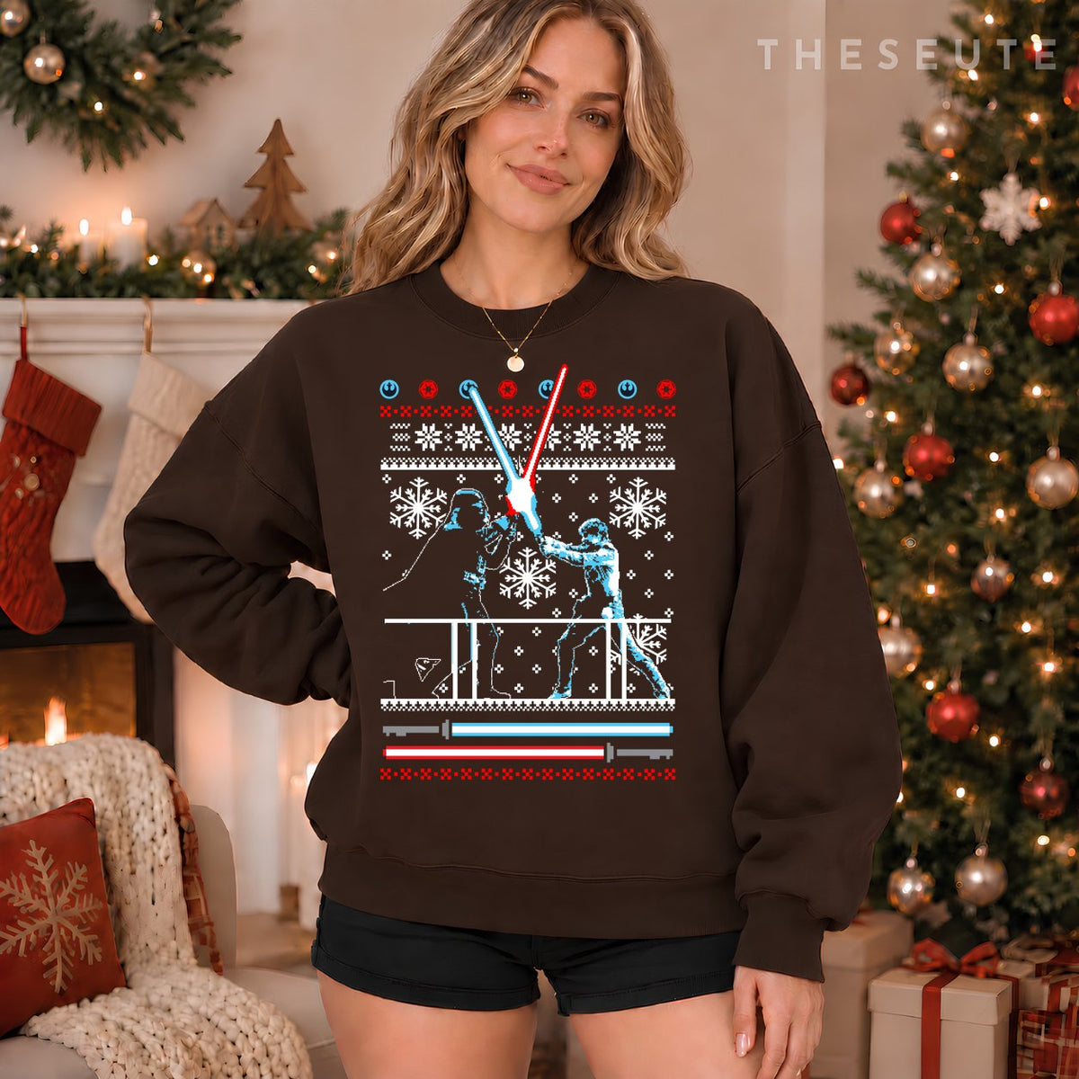 Star Wars Vader Luke Duel Ugly Christmas Sweatshirt