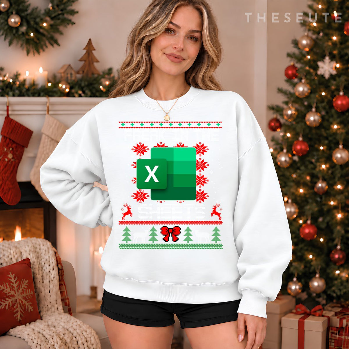 Freak In The Sheets Excel Spreadsheet Ugly Christmas Sweatshirt
