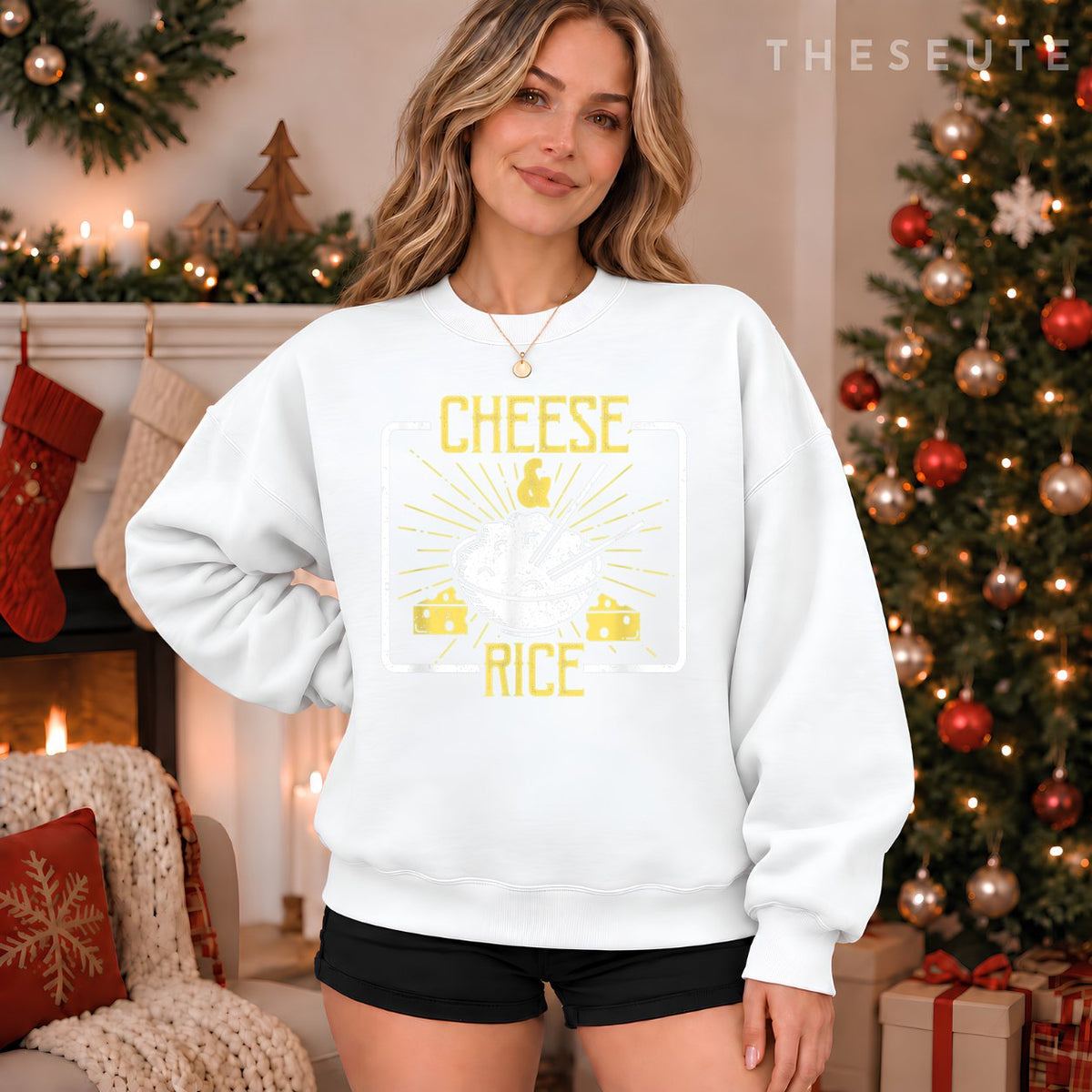Funny Cheese & Rice Sweatshirt