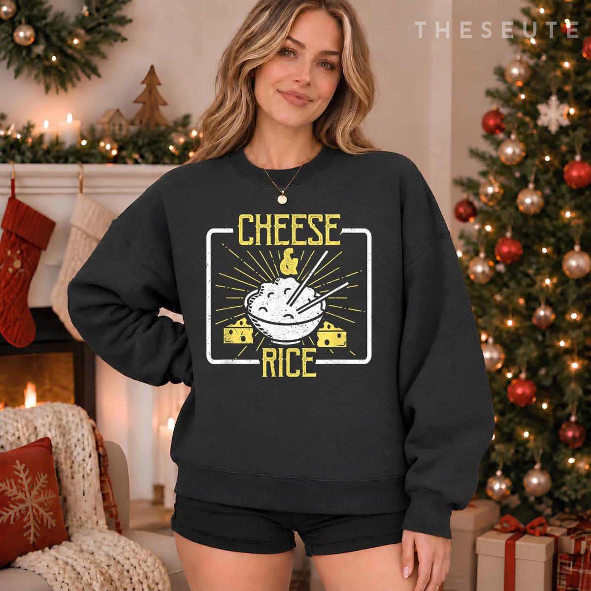 Funny Cheese & Rice Sweatshirt