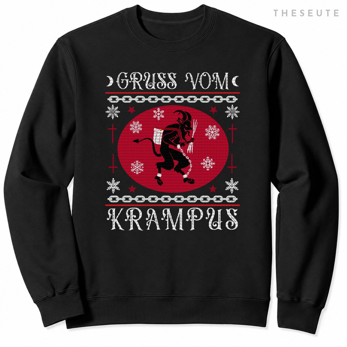 Gruss Vom Krampus. Goth Christmas Ugly Sweatshirt. Krampus Xmas Sweatshirt