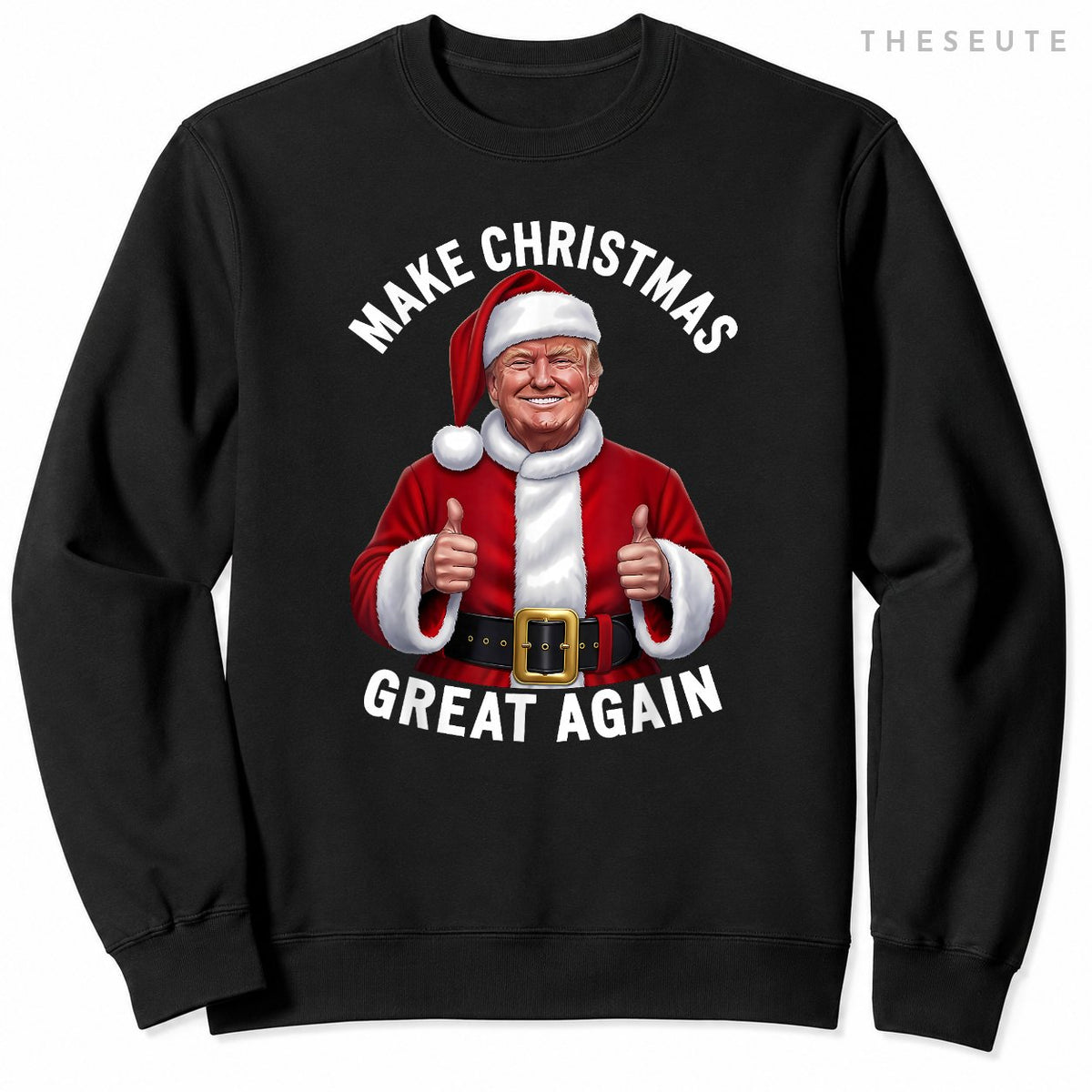 Make Christmas Great Again Xmas Funny Trump Pajamas Ugly Sweatshirt