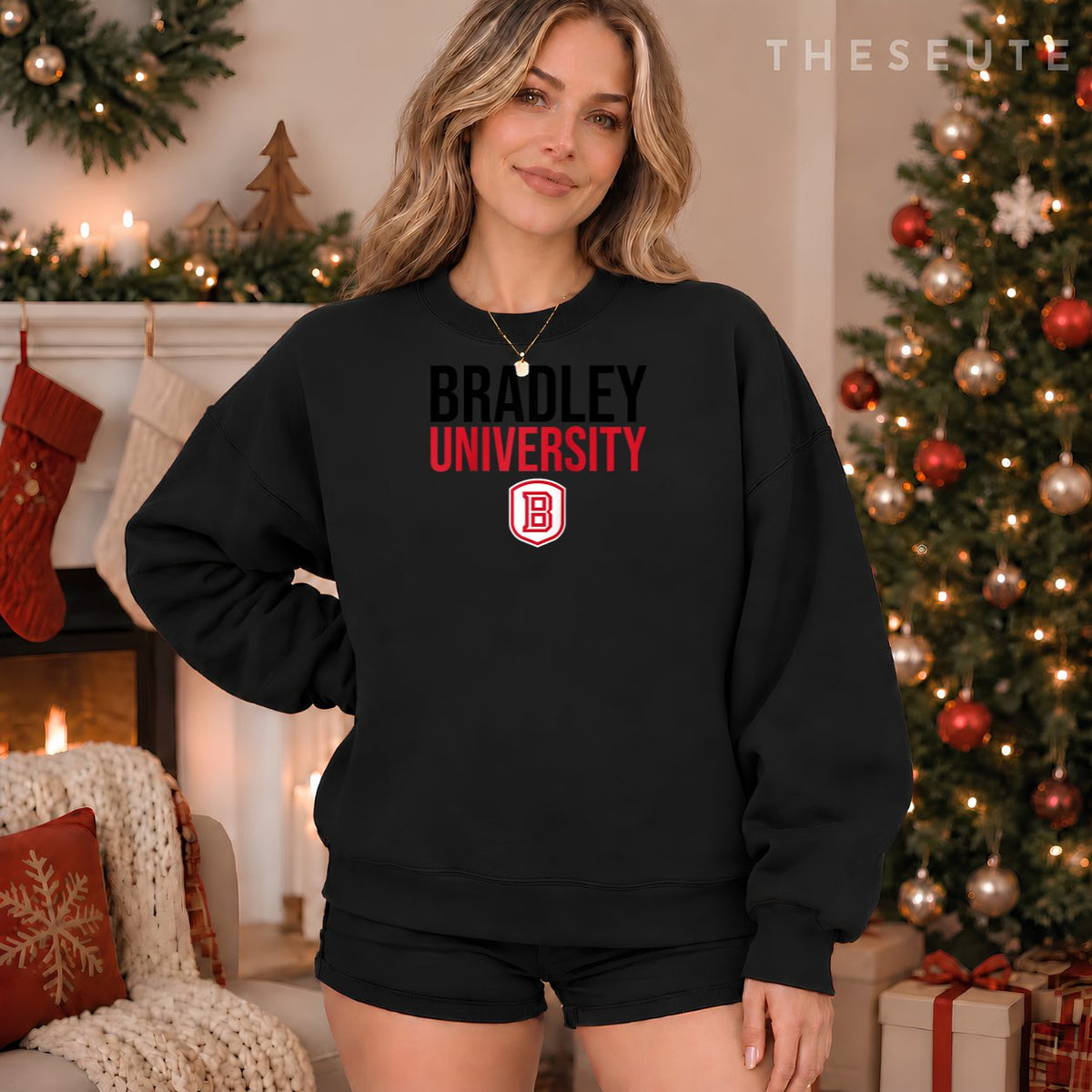 Bradley University Braves Stacked Sweatshirt