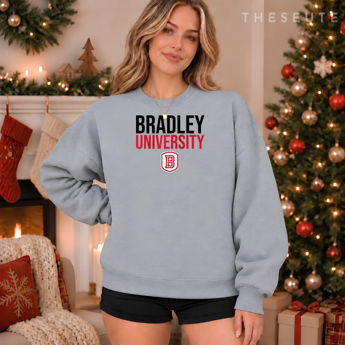 Bradley University Braves Stacked Sweatshirt