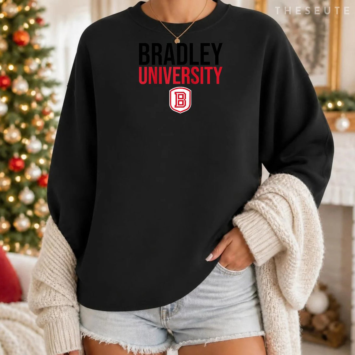 Bradley University Braves Stacked Sweatshirt