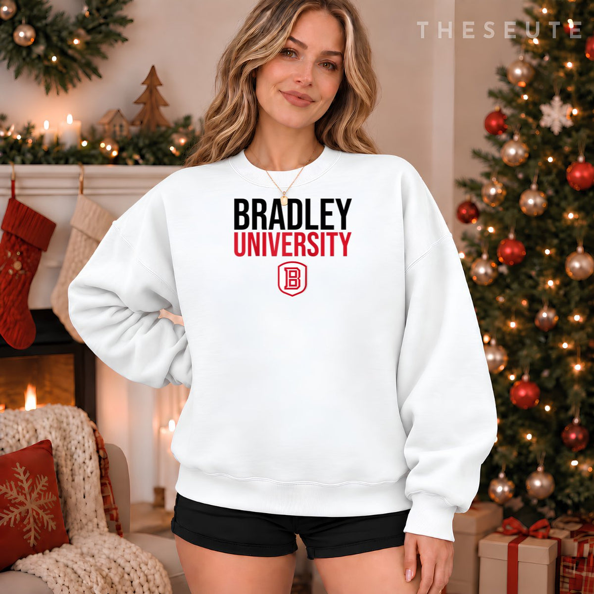 Bradley University Braves Stacked Sweatshirt