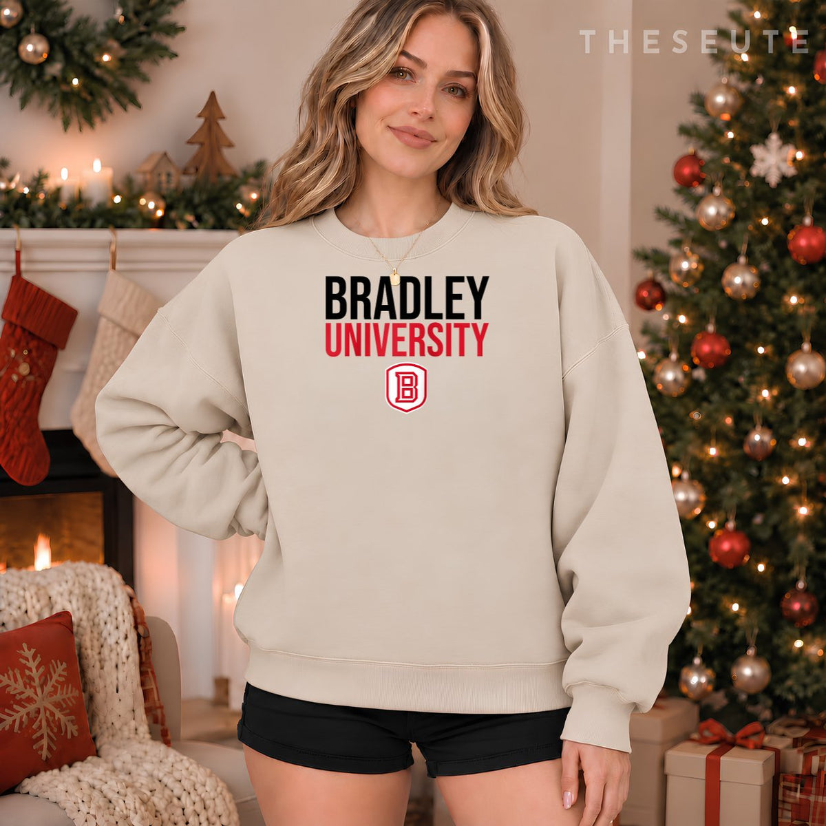 Bradley University Braves Stacked Sweatshirt
