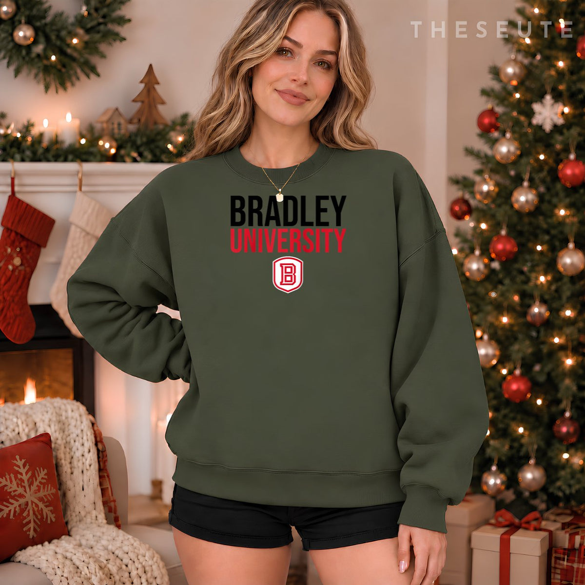 Bradley University Braves Stacked Sweatshirt