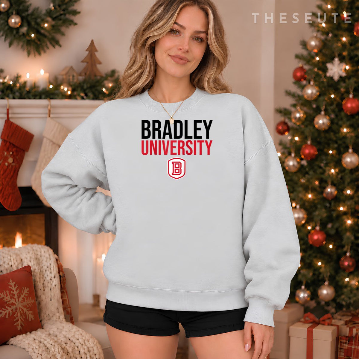 Bradley University Braves Stacked Sweatshirt