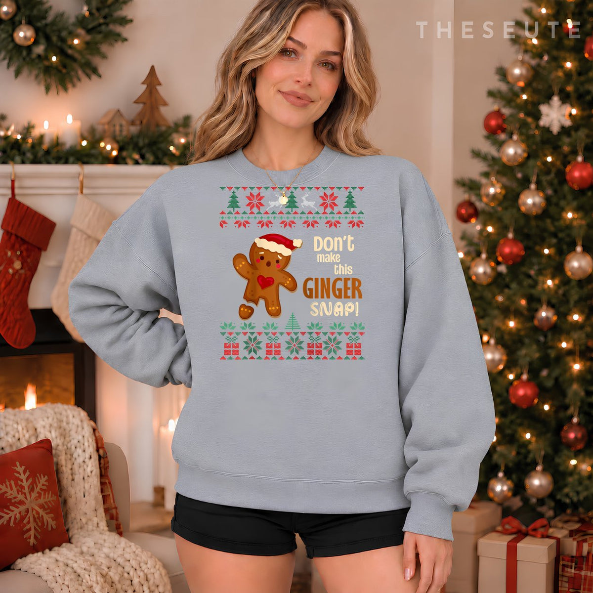 Don't Make This Ginger Snap Redhead Ugly Christmas Sweatshirt