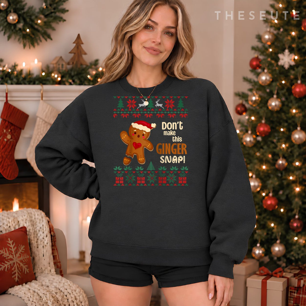 Don't Make This Ginger Snap Redhead Ugly Christmas Sweatshirt