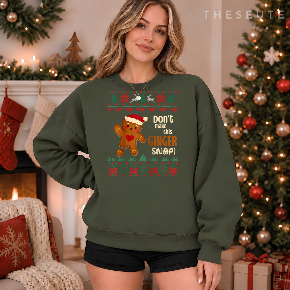 Don't Make This Ginger Snap Redhead Ugly Christmas Sweatshirt
