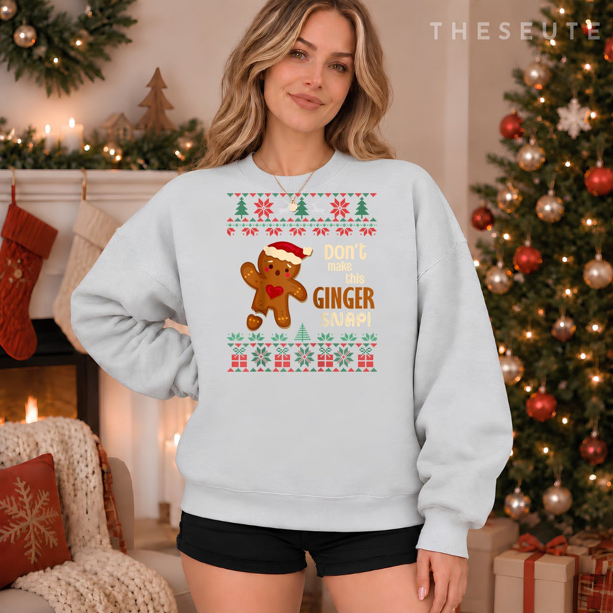 Don't Make This Ginger Snap Redhead Ugly Christmas Sweatshirt