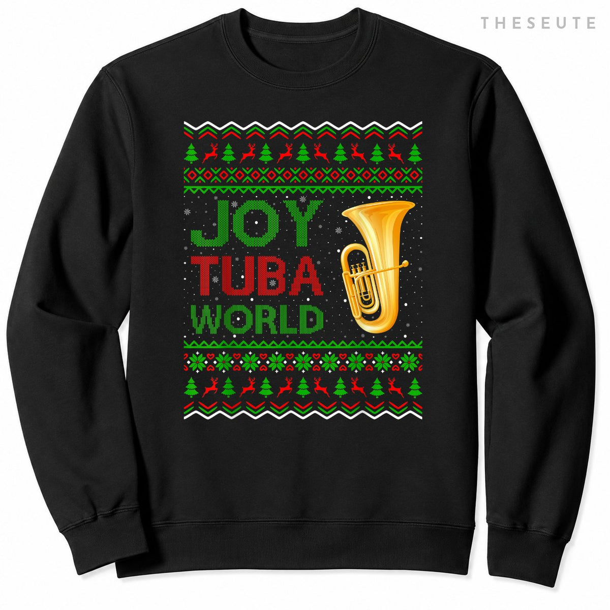 Joy Tuba World Music Lover Xmas Gift Ugly Tuba Christmas Sweatshirt