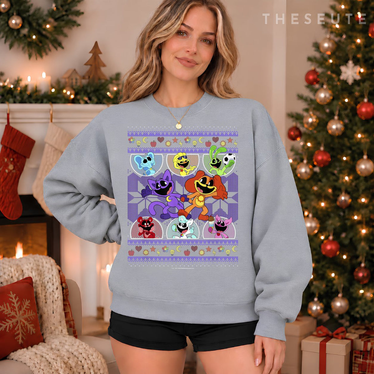 Poppy Playtime Christmas Smiling Critters Ugly Sweatshirt