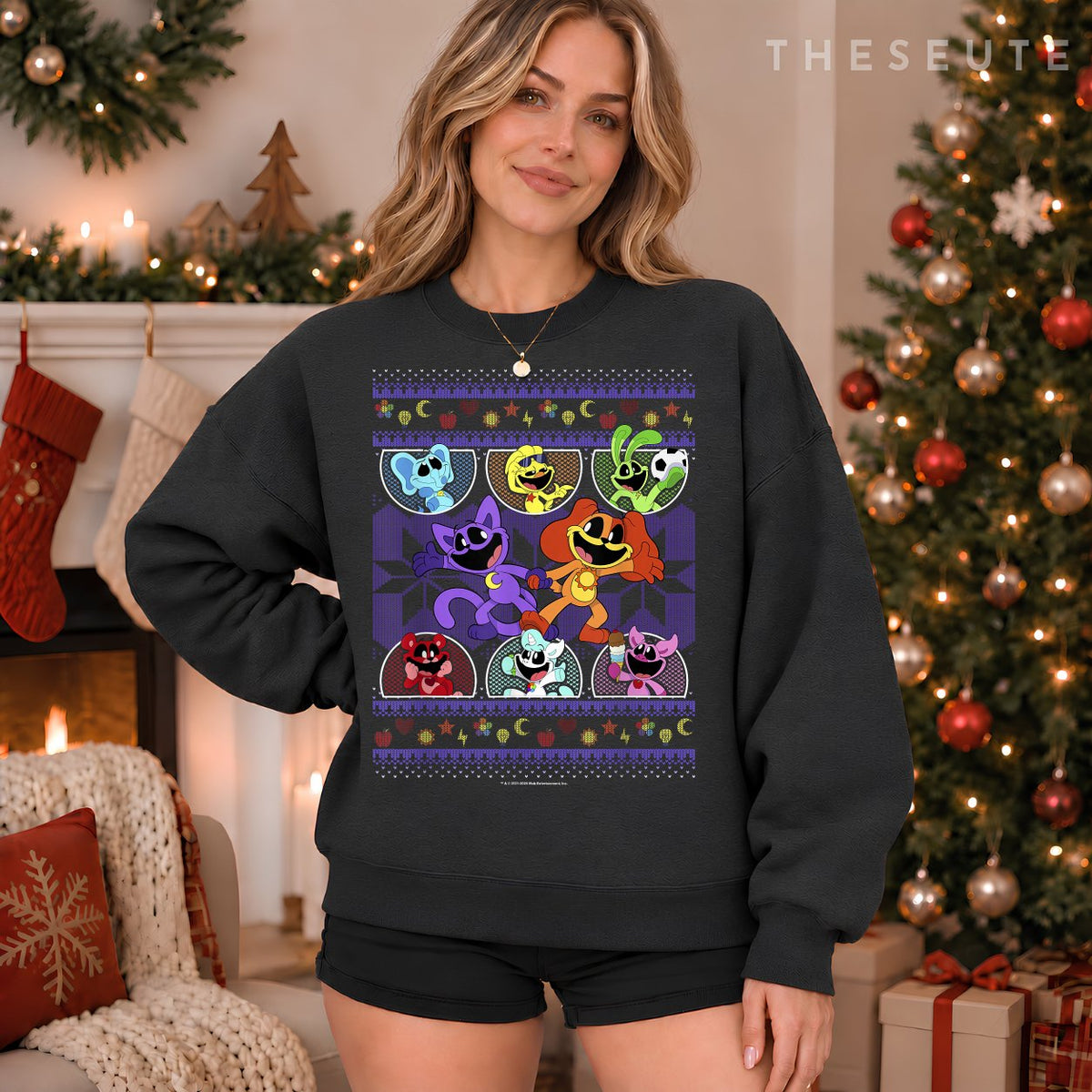 Poppy Playtime Christmas Smiling Critters Ugly Sweatshirt
