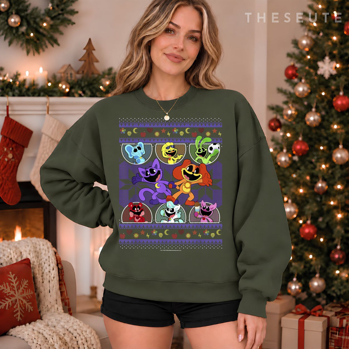 Poppy Playtime Christmas Smiling Critters Ugly Sweatshirt
