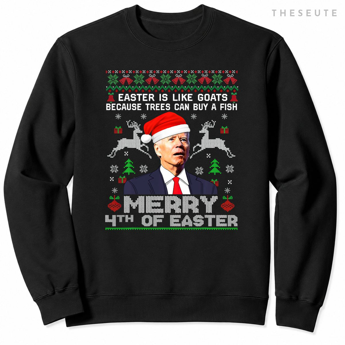 Joe Biden Happy 4th Easter Ugly Christmas Sweatshirt For Women Sweatshirt
