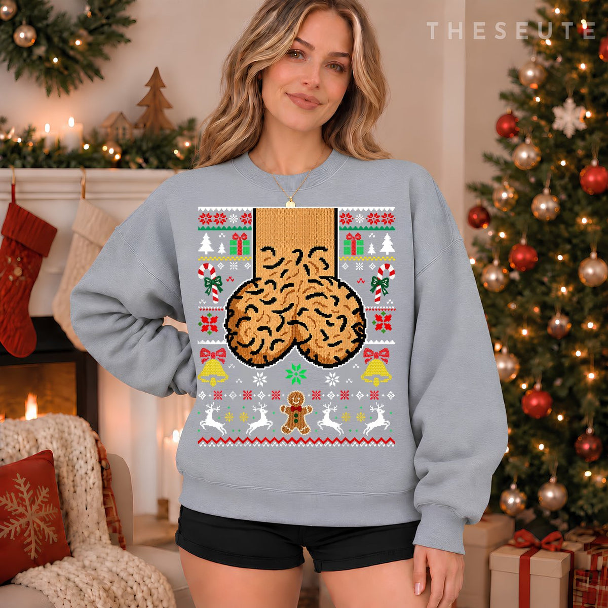 Funny Jingle Balls Ugly Christmas Sweatshirt Men Dad Husband Sweatshirt
