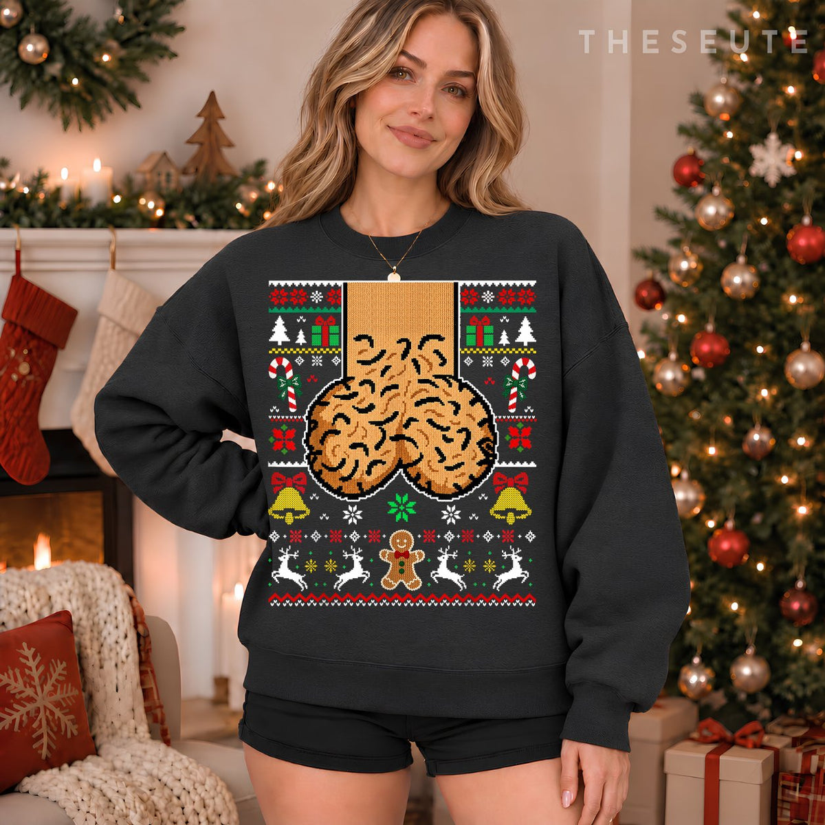 Funny Jingle Balls Ugly Christmas Sweatshirt Men Dad Husband Sweatshirt
