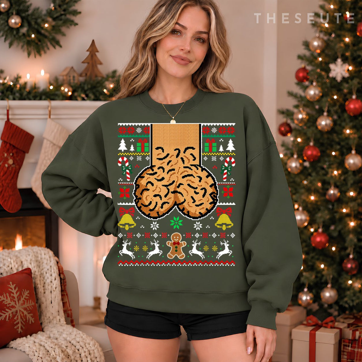 Funny Jingle Balls Ugly Christmas Sweatshirt Men Dad Husband Sweatshirt