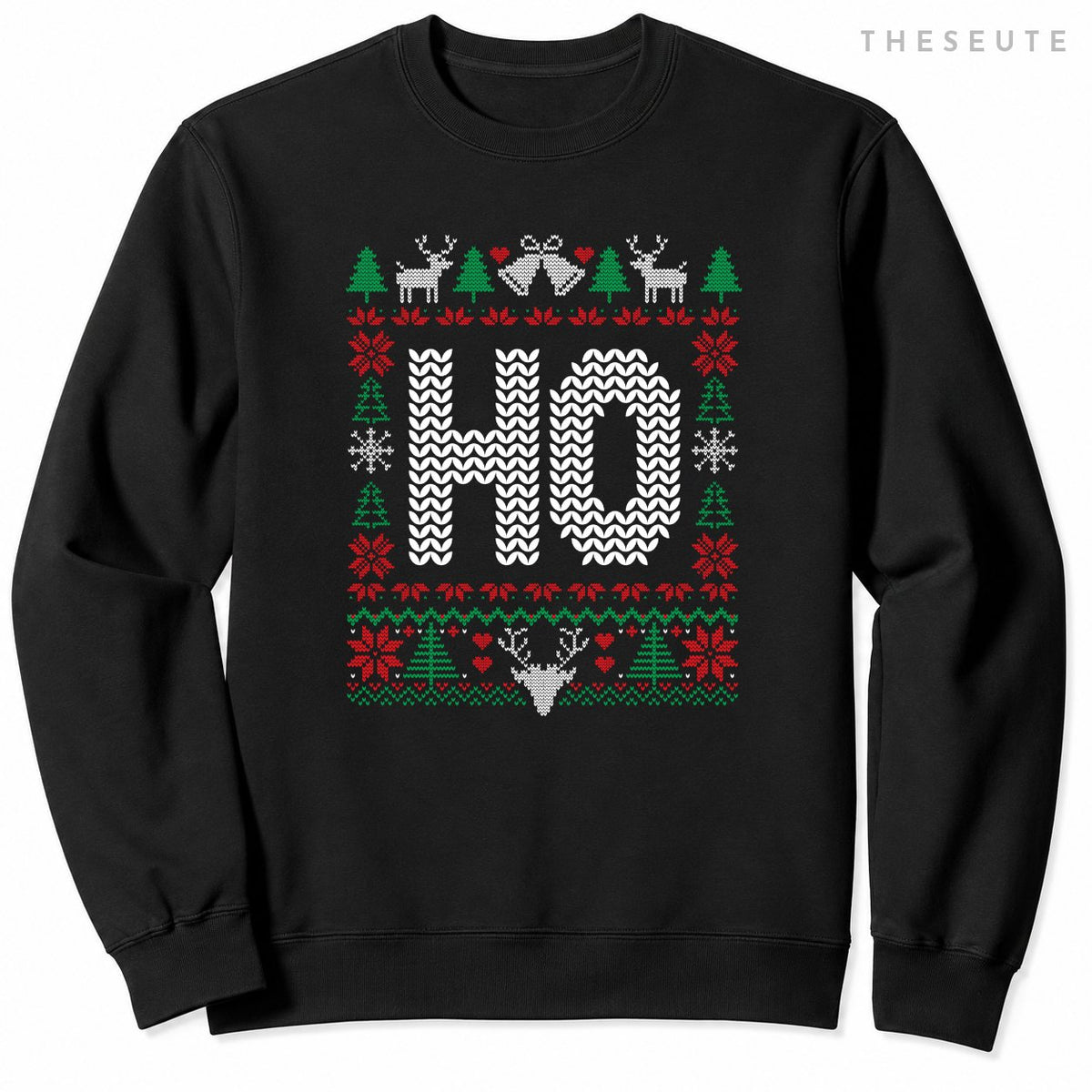 Where My Ho's At Ho Matching Couple Christmas Ugly Sweatshirt