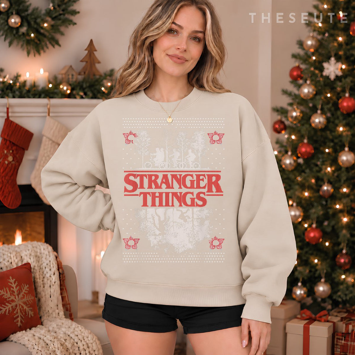 Netflix Stranger Things Ugly Christmas Sweatshirt Style Sweatshirt