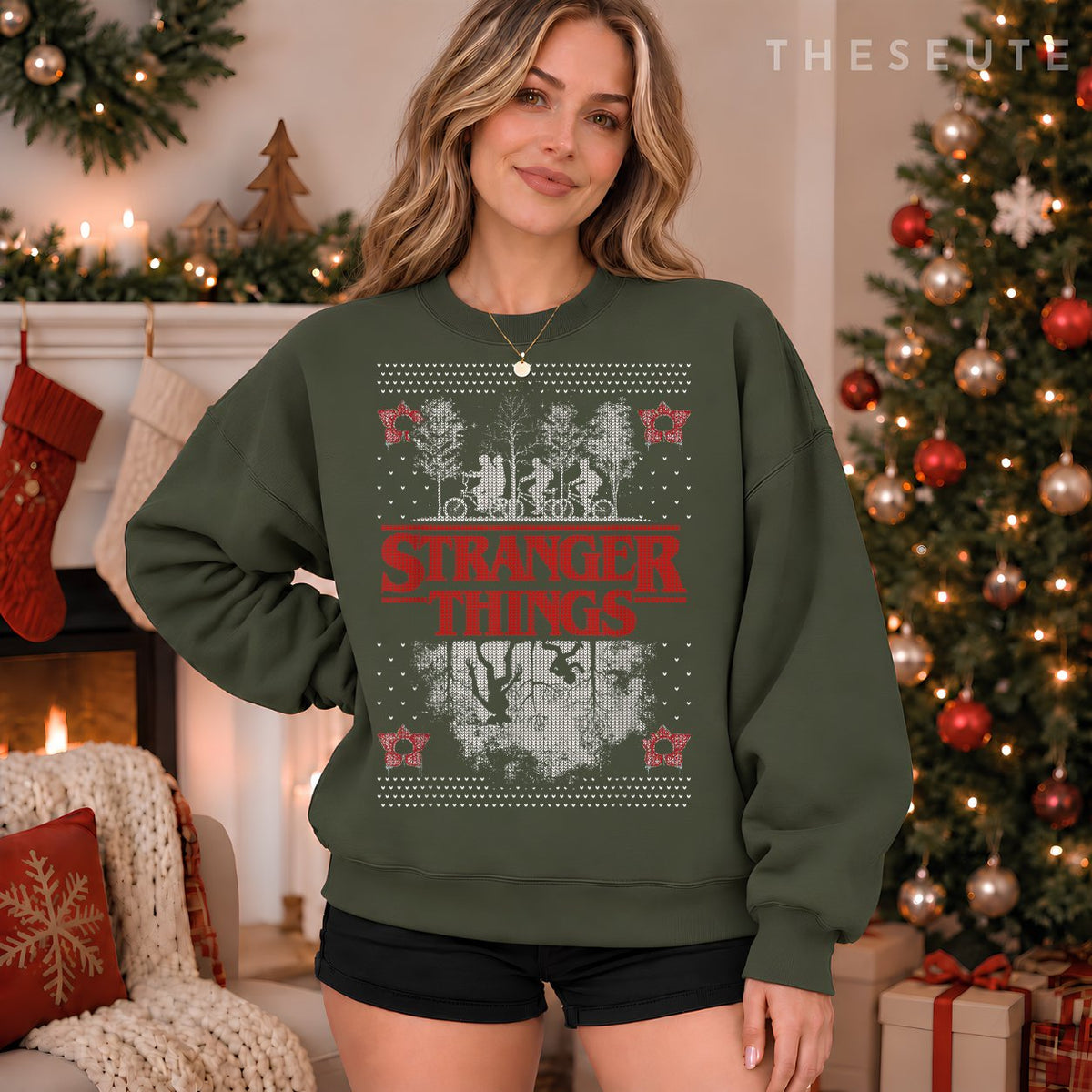Netflix Stranger Things Ugly Christmas Sweatshirt Style Sweatshirt