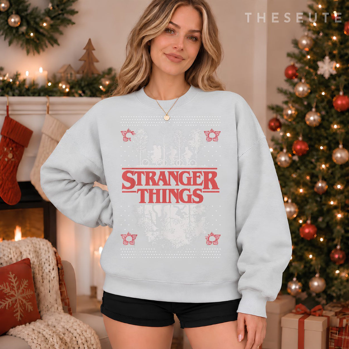 Netflix Stranger Things Ugly Christmas Sweatshirt Style Sweatshirt