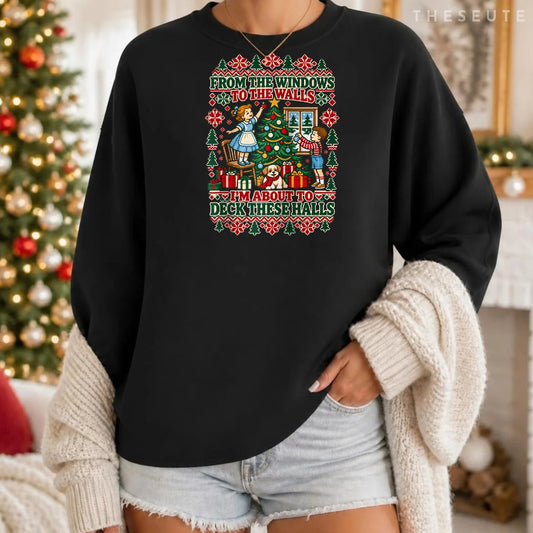 from the Windows to the Walls Funny Ugly Christmas Sweatshirt