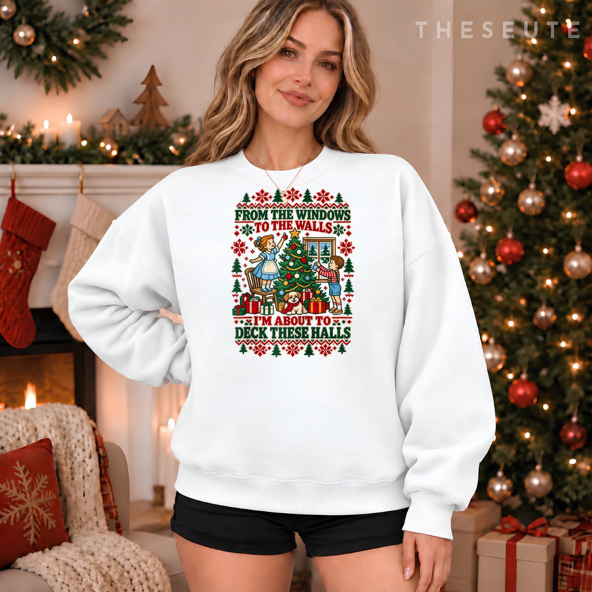 from the Windows to the Walls Funny Ugly Christmas Sweatshirt