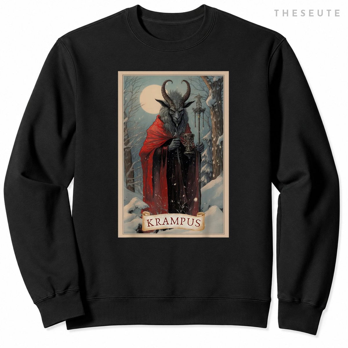 Merry Krampus Christmas Xmas Horror Ugly Sweatshirt Evil Pajama Sweatshirt