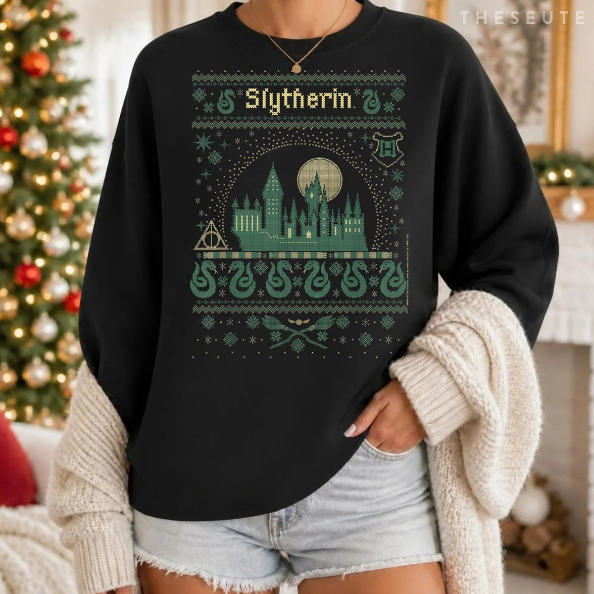 Harry Potter Christmas Slytherin Ugly Sweatshirt