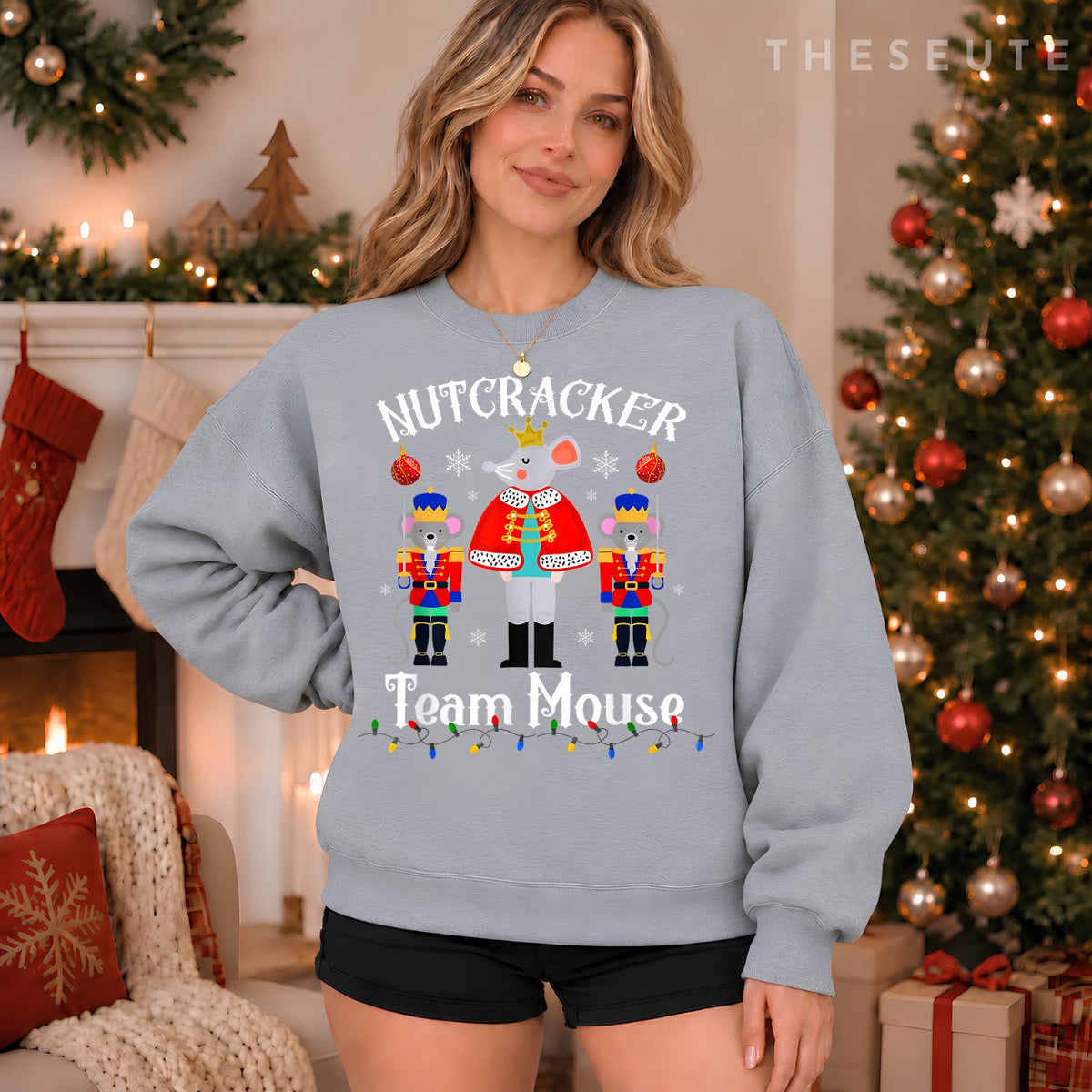 Team Mouse Nutcracker Christmas Dance Funny Soldier Kids Sweatshirt