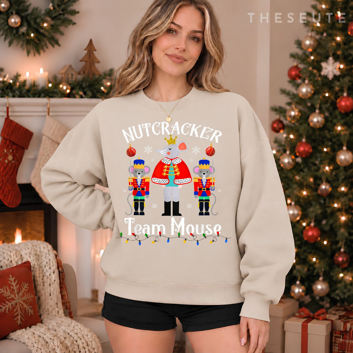 Team Mouse Nutcracker Christmas Dance Funny Soldier Kids Sweatshirt