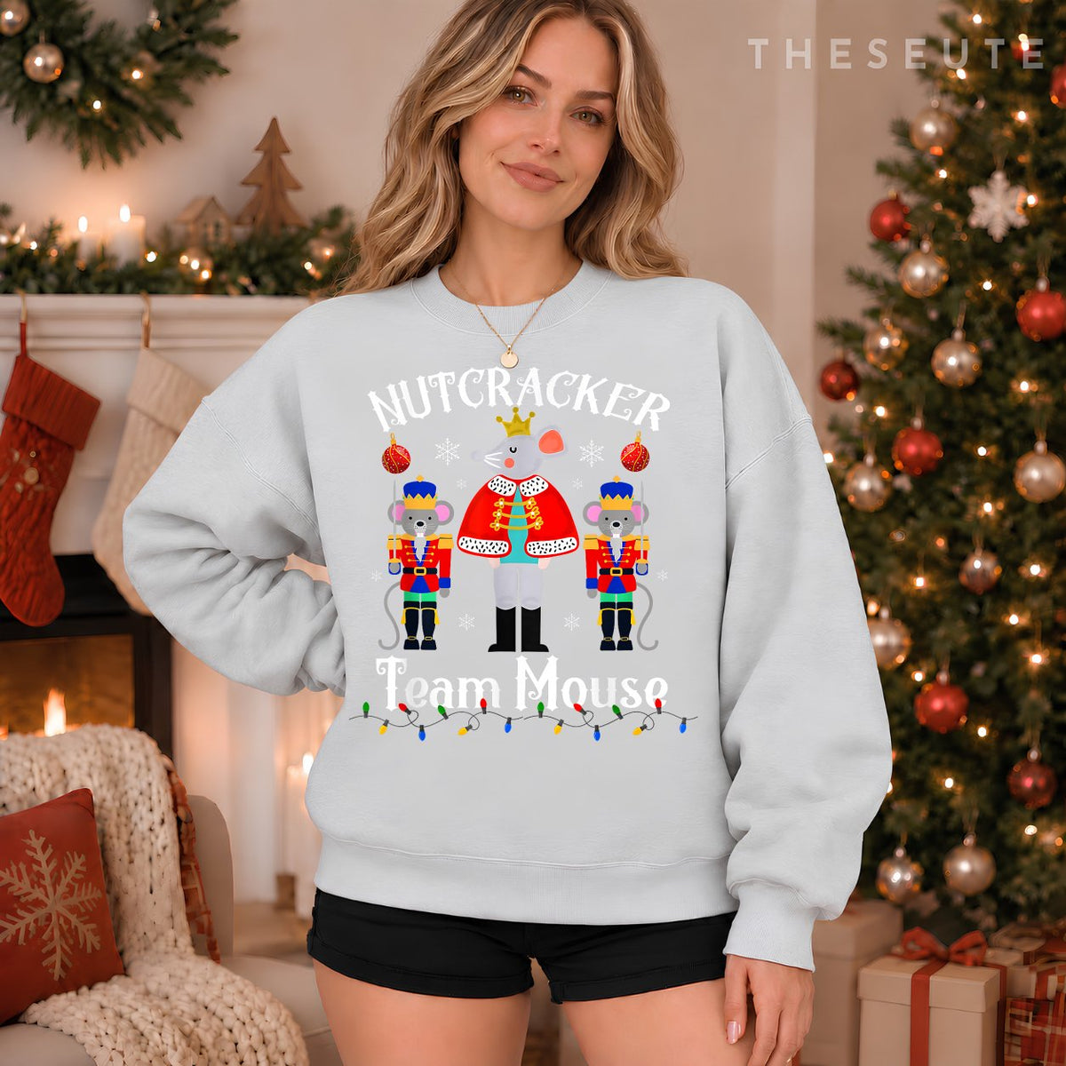 Team Mouse Nutcracker Christmas Dance Funny Soldier Kids Sweatshirt