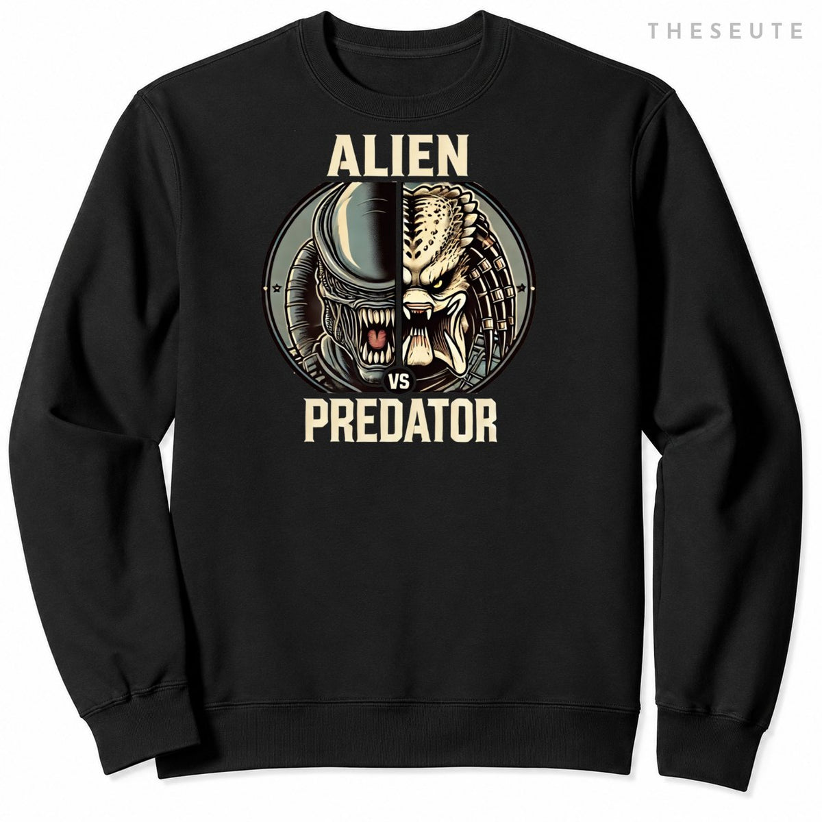 Alien With Predator Sweatshirt Holiday Gift Idea