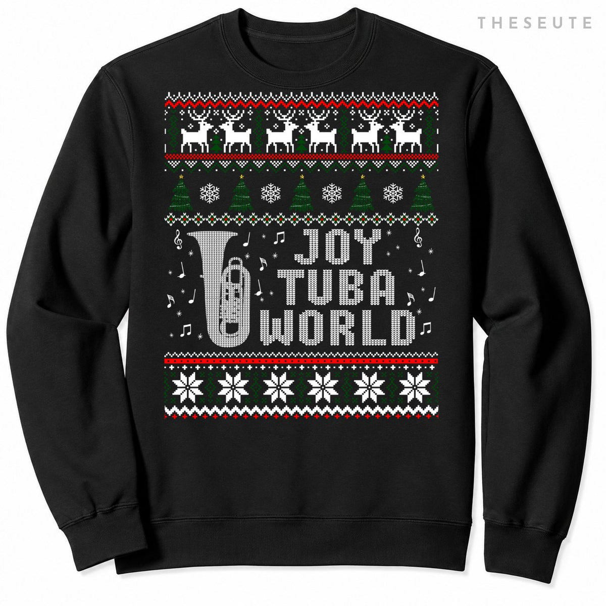 Joy Tuba World Funny Christmas Ugly Sweatshirt
