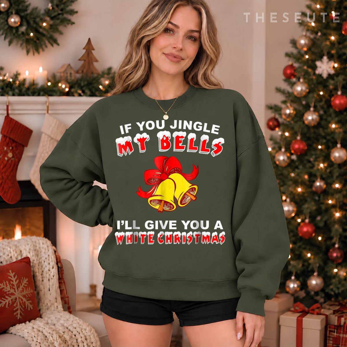 Jingle My Bells Funny Inappropriate Christmas Sweatshirt