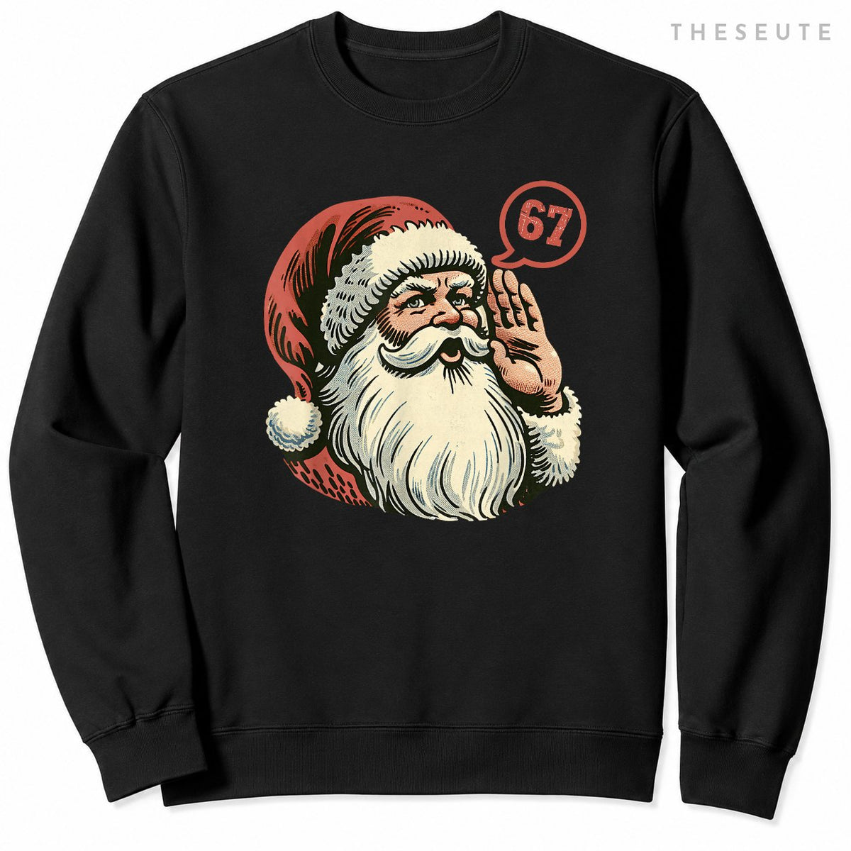 67 Christmas Funny Six Seven Meme Brainrot Santa Claus Boys Sweatshirt