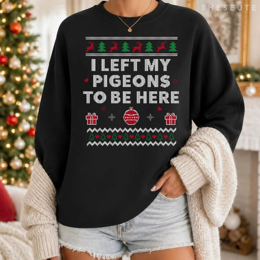Pigeons Ugly Christmas Funny Pigeons Lover Sweatshirt