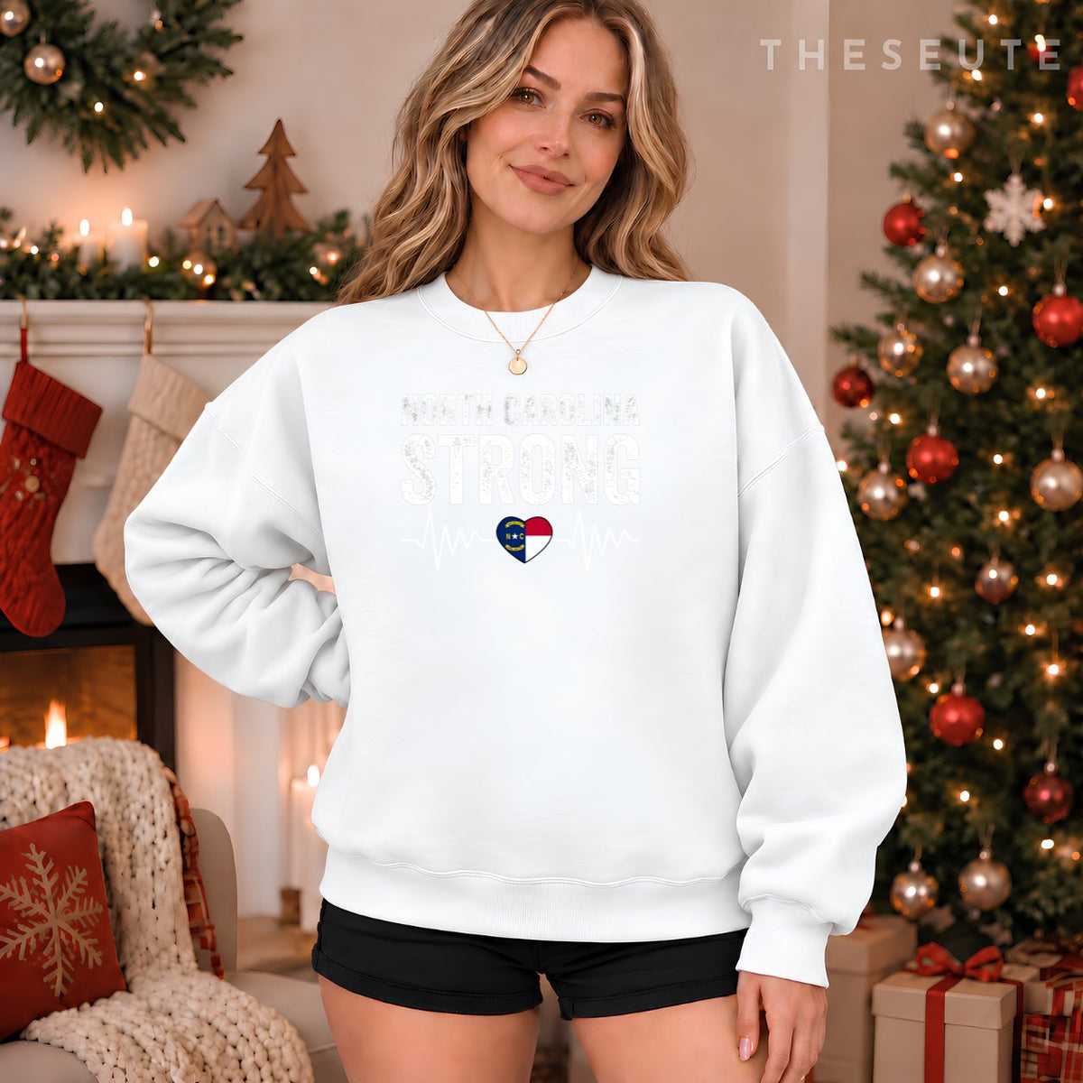 North Carolina Strong With NC State And Love North Carolina Sweatshirt