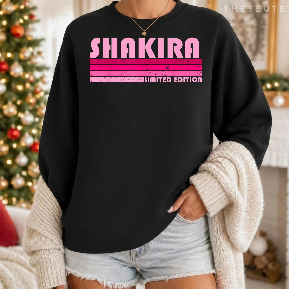 SHAKIRA Name Personalized Retro Vintage 80s 90s Birthday Sweatshirt
