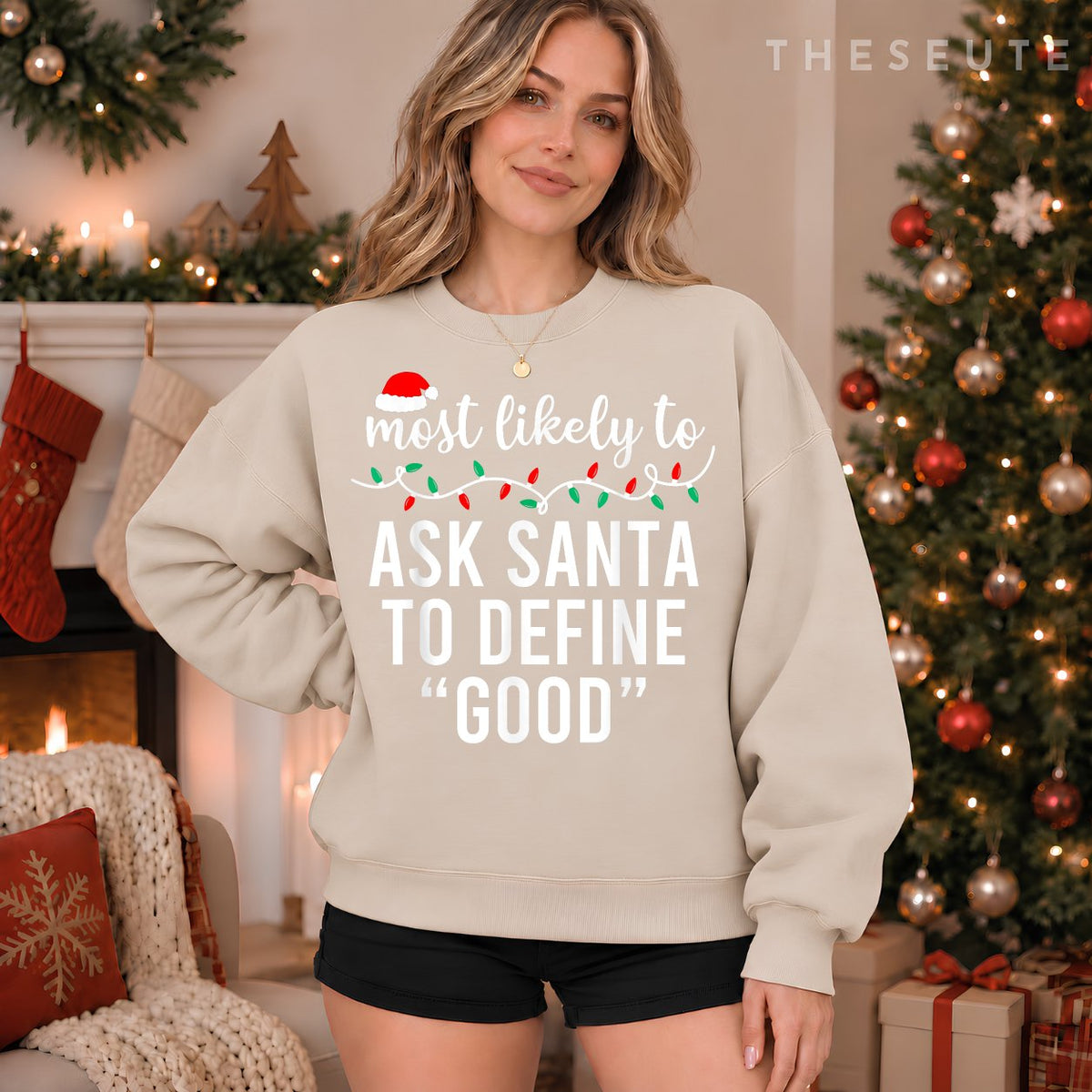 Most Likely To Christmas Sweatshirt Matching Family Pajamas Funny Sweatshirt