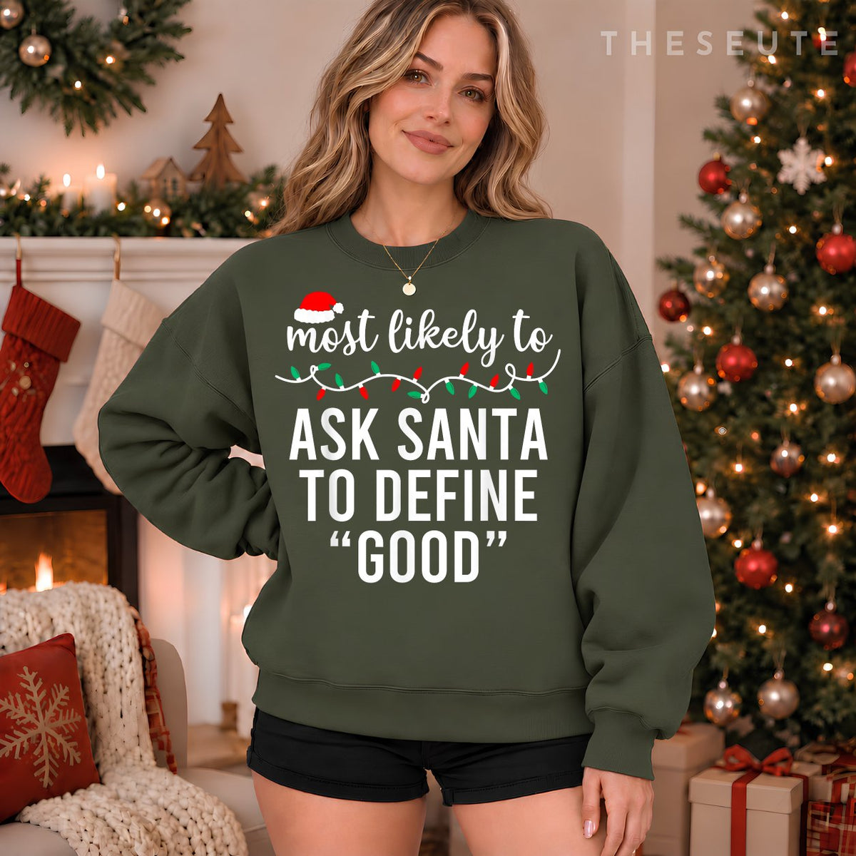 Most Likely To Christmas Sweatshirt Matching Family Pajamas Funny Sweatshirt